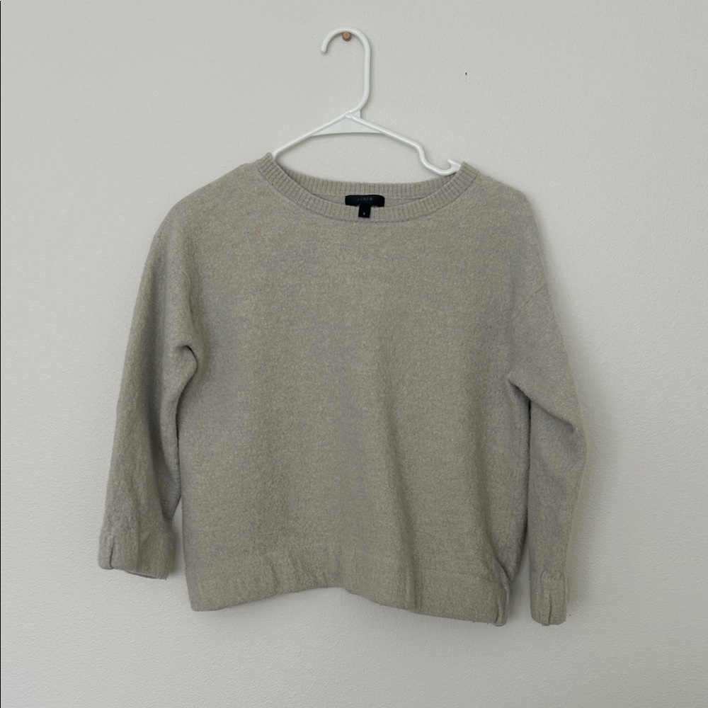 J. Crew Light Taupe Crewneck Sweater